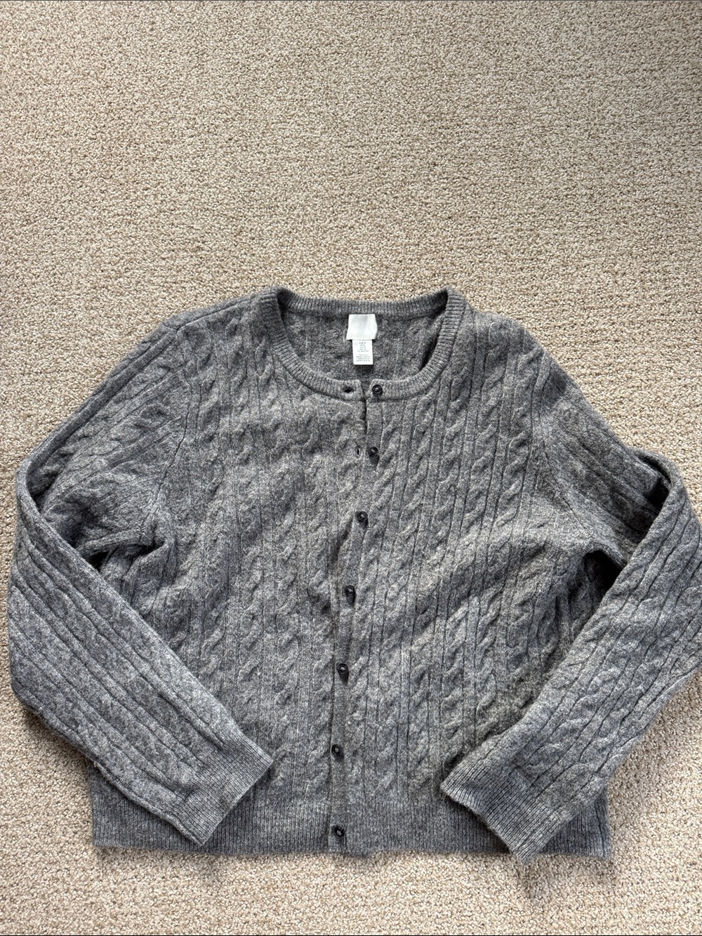 H&M Women’s Gray Cable-Knit Women's Cardigan Sweater